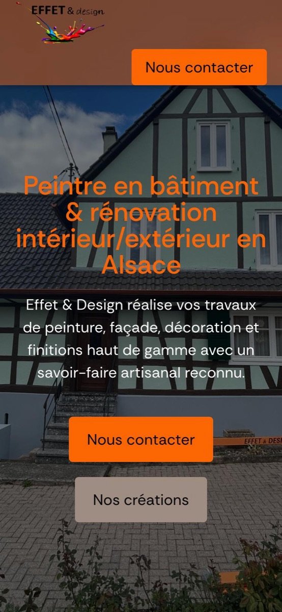 Le même site sur téléphone.